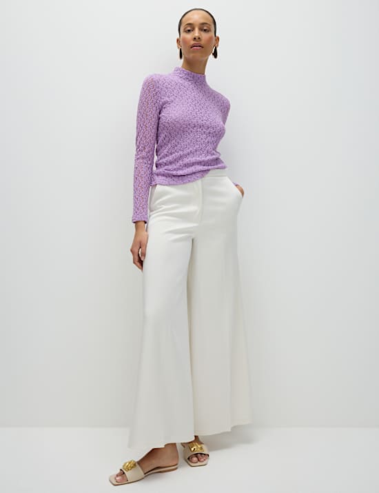 Cotton Blend Lace Top