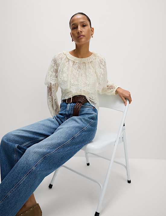 Lace Round Neck Blouse