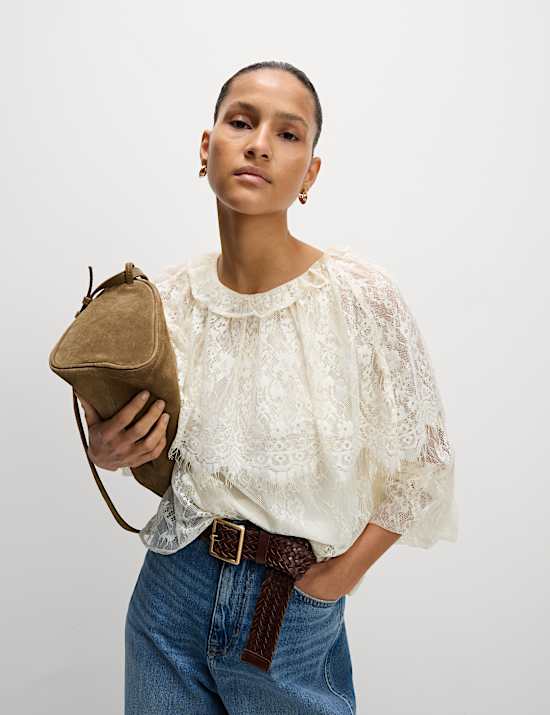 Lace Round Neck Blouse