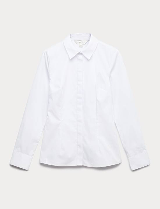 Cotton Rich Collared Fitted Shirt