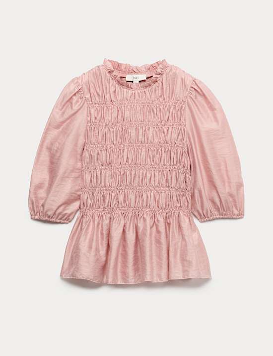 Lyocell Rich Shirred Blouse