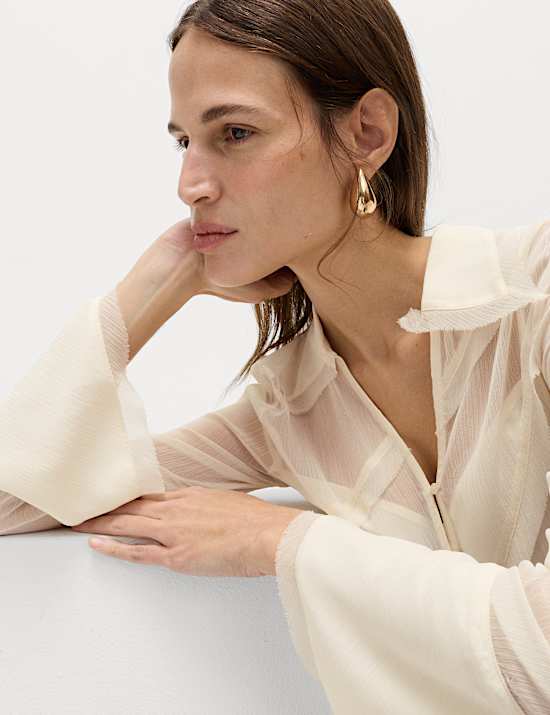 Seam Detail Collared Shirt