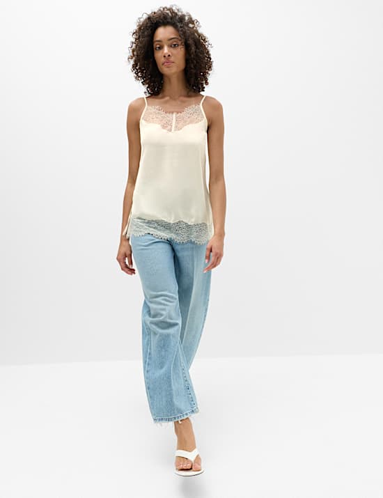 Lace Detail V-Neck Cami Top