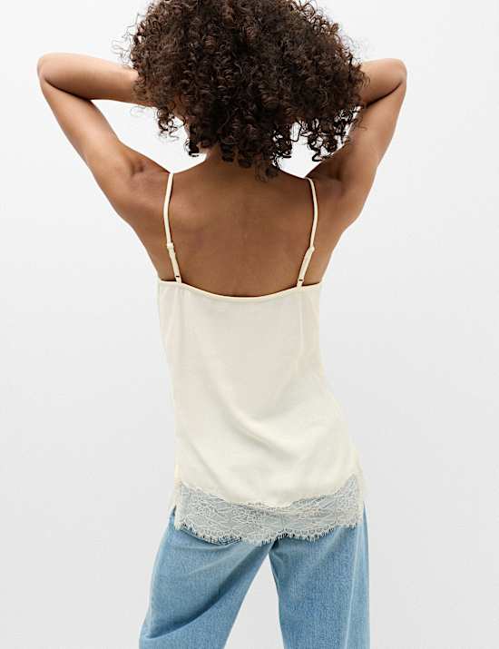 Lace Detail V-Neck Cami Top
