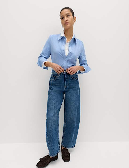 Faux Suede Collared Button Through Shirt