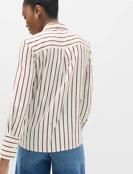 Petite Polka Dot Collared Button Through Shirt