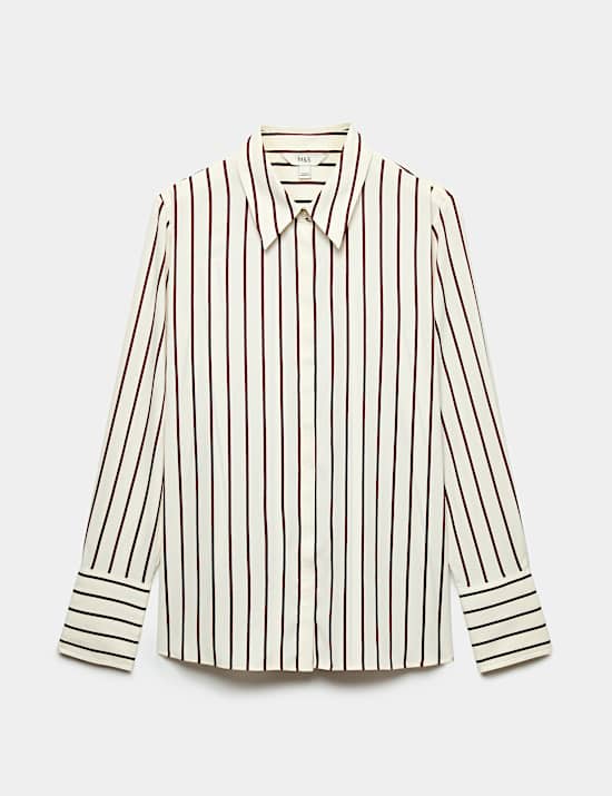 Petite Polka Dot Collared Button Through Shirt