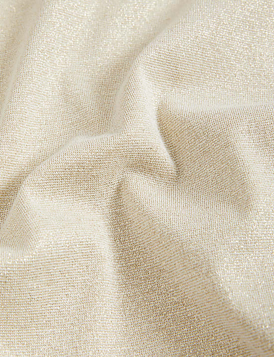 Lurex top met ruches