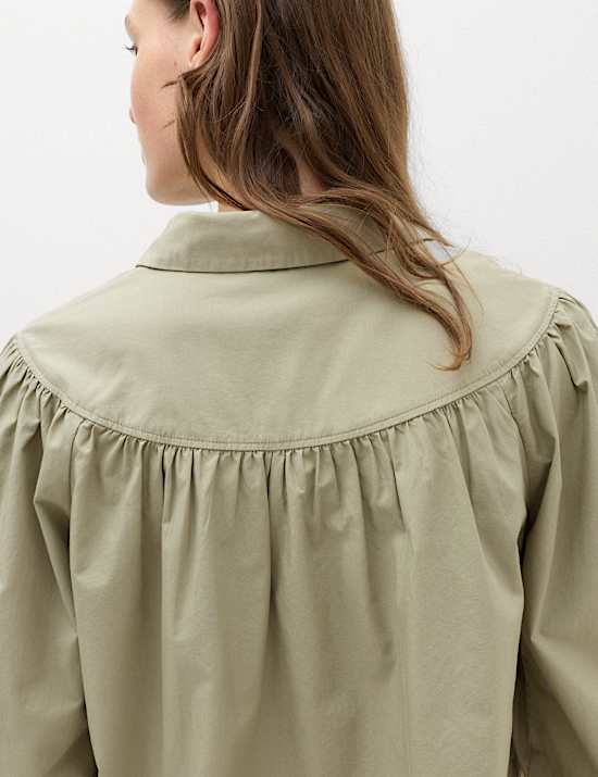Lyocell Rich Western Style Collared Shirt