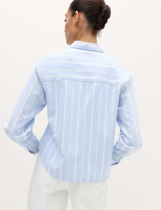 Pure Cotton Striped Oxford Shirt