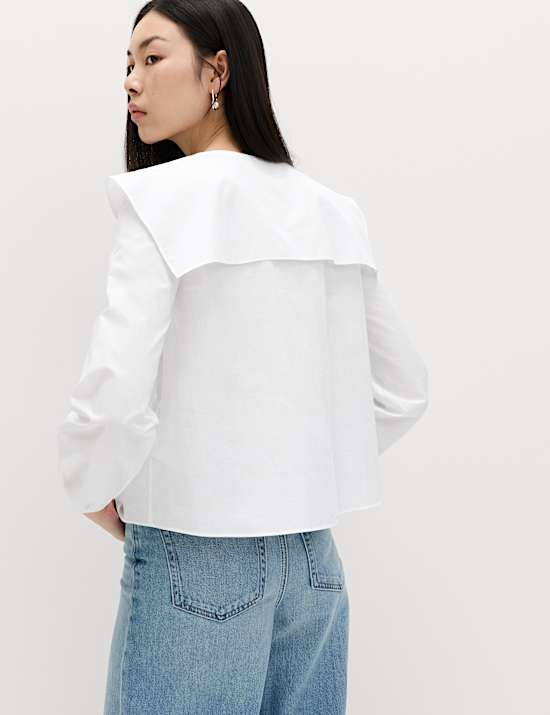 Pure Cotton Collared Blouse