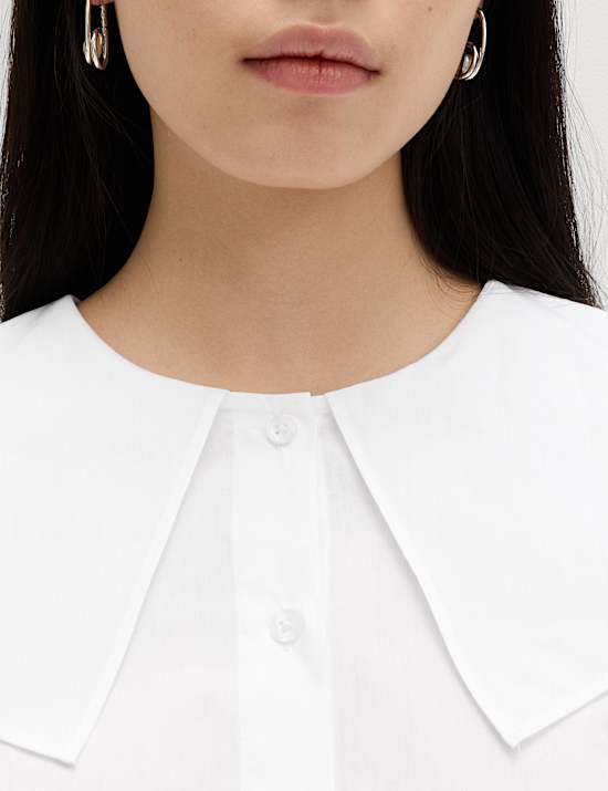 Pure Cotton Collared Blouse