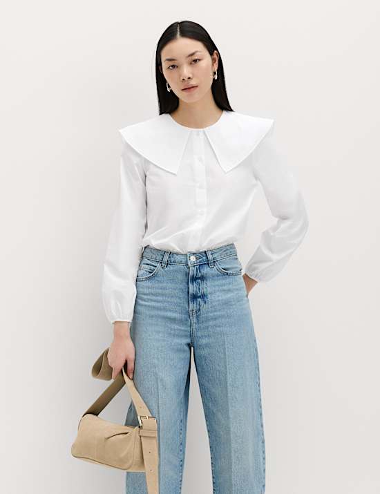 Pure Cotton Collared Blouse