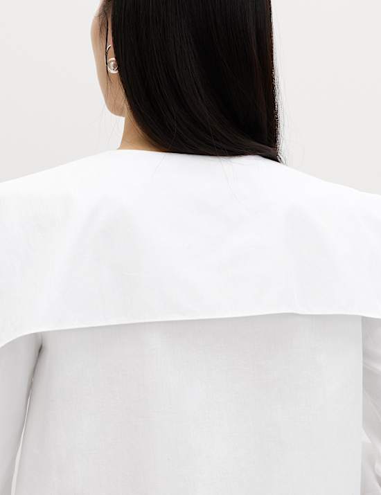 Pure Cotton Collared Blouse