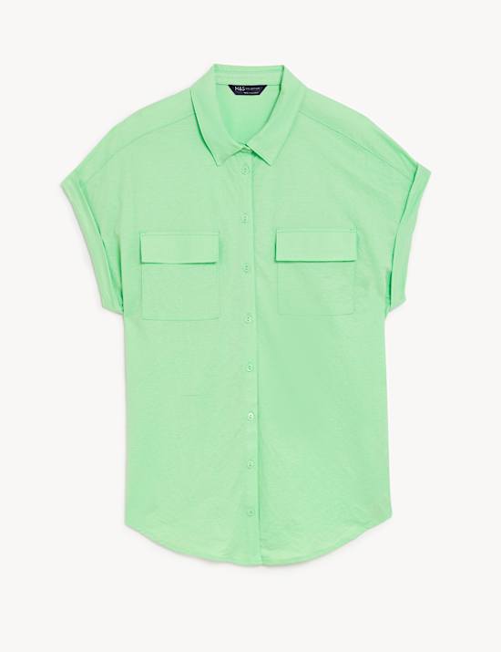 Kemeja Jersey Model Kerah