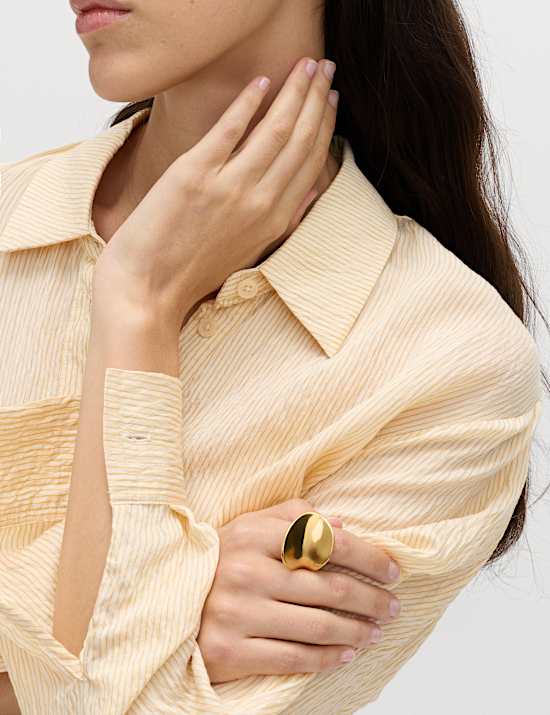 Drawcord Collared Shirt