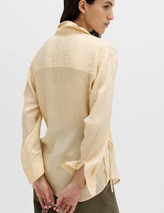 Drawcord Collared Shirt