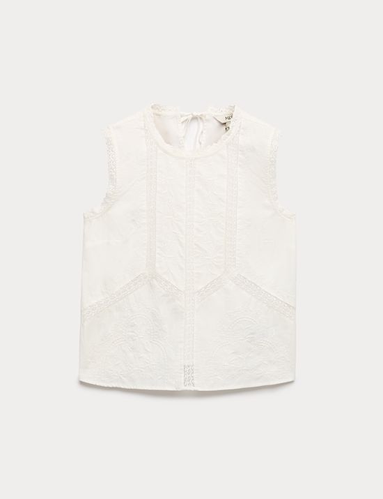 Pure Cotton Embroidered Top