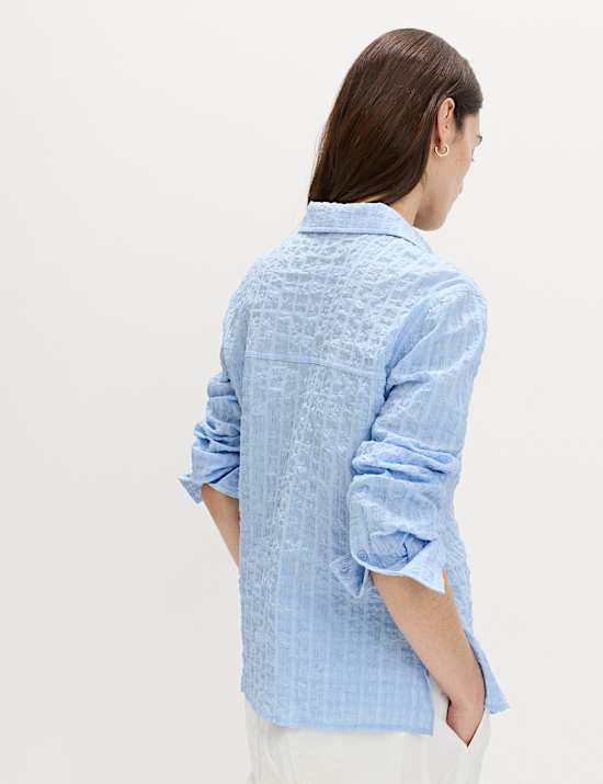 Camisa de algod&oacute;n texturizada