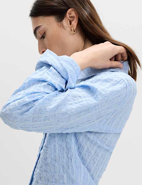 Camisa de algod&oacute;n texturizada