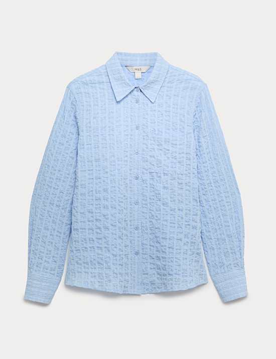 Camisa de algod&oacute;n texturizada