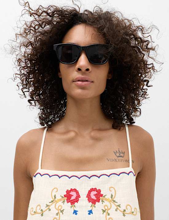 Pure Cotton Boho Embroidered Cami Top