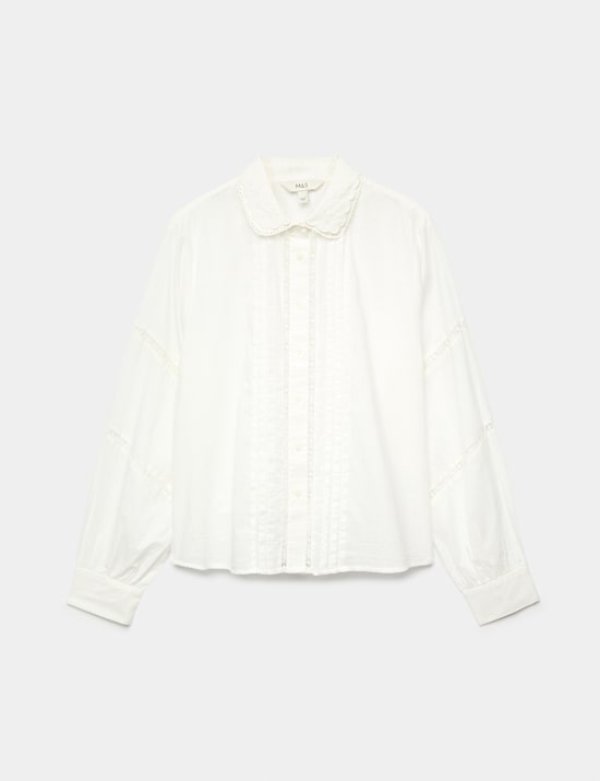 Pure Cotton Embroidered Collar Shirt