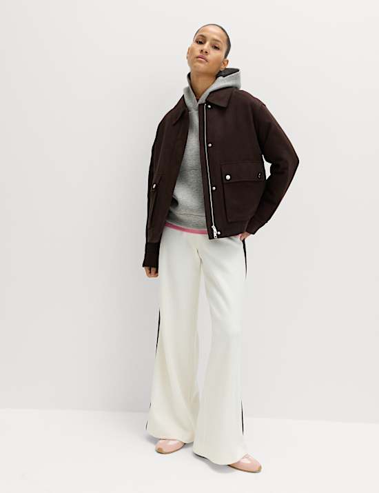 Truckerjacke aus Wildlederimitat