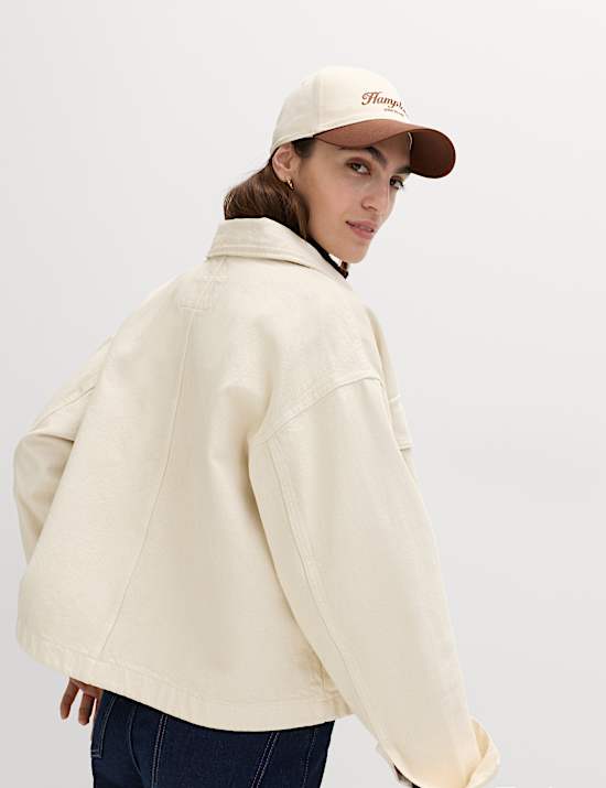 Pure Cotton Denim Relaxed Shacket