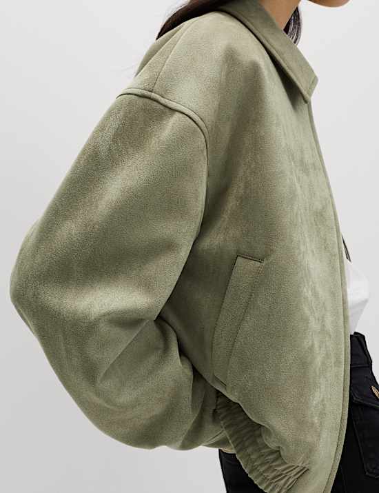 Suedette Harrington Jacket