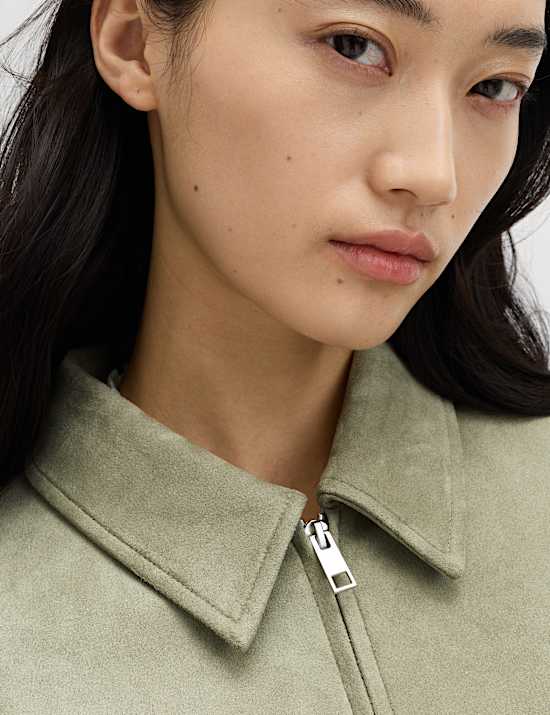 Suedette Harrington Jacket