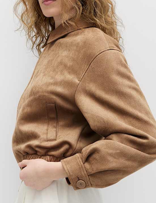 Veste Harrington en su&eacute;dine