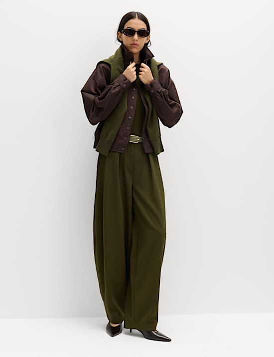 Cotton Rich Funnel Neck Bomber Jacket