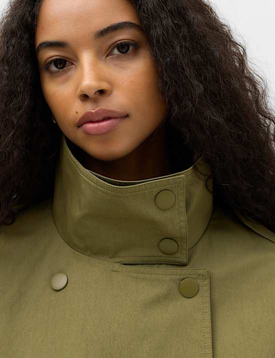 Cotton Rich Double Breasted Utility Jacket