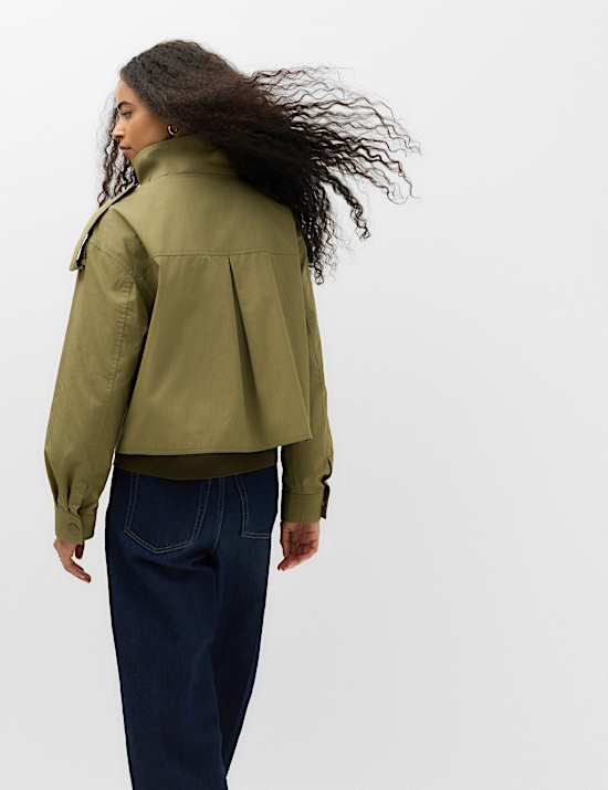 Cotton Rich Double Breasted Utility Jacket