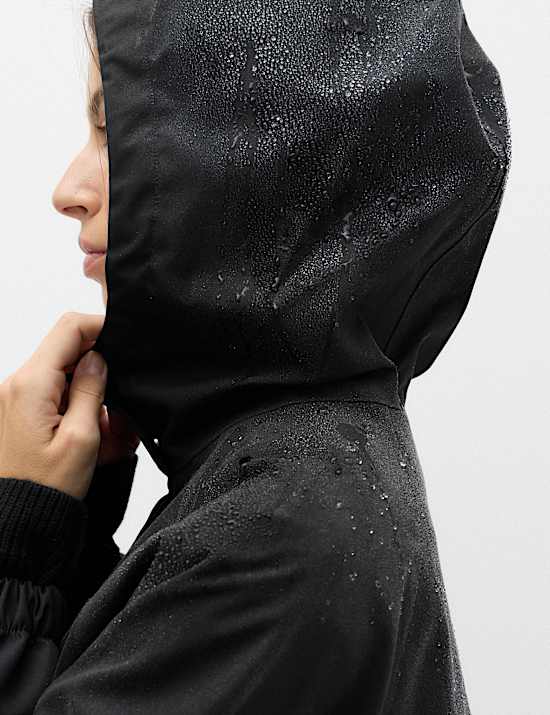 Cotton Rich Waterproof Checked Hooded Parka