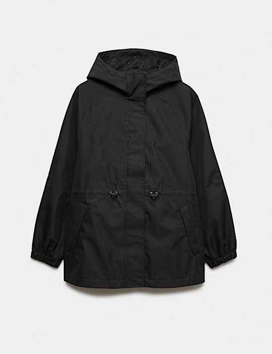 Cotton Rich Waterproof Checked Hooded Parka
