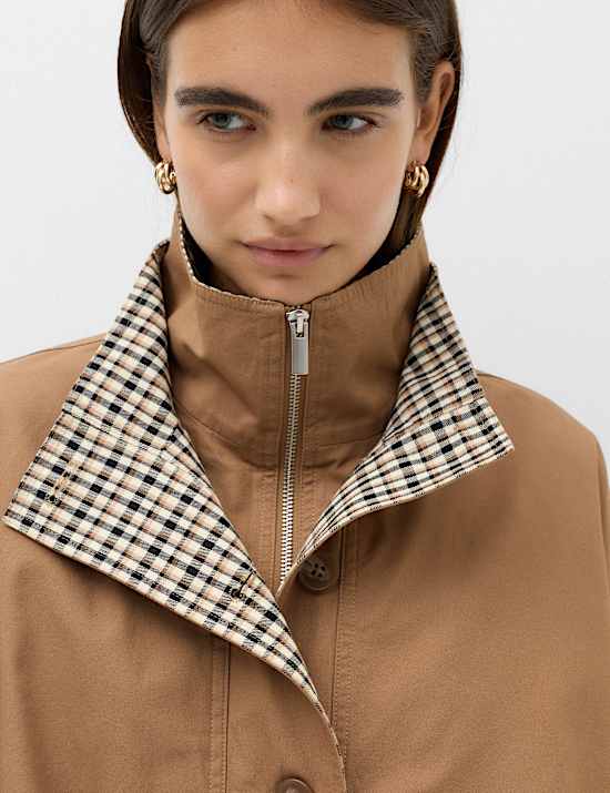 Check Contrast Bomber Jacket