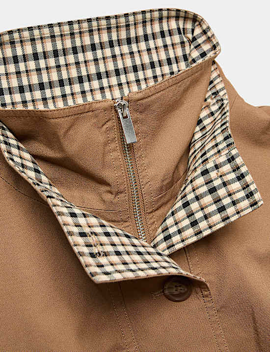 Check Contrast Bomber Jacket