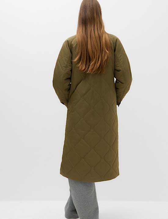 Quilted Longline Car Coat