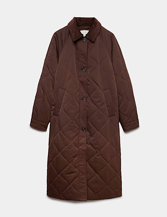 Quilted Longline Car Coat