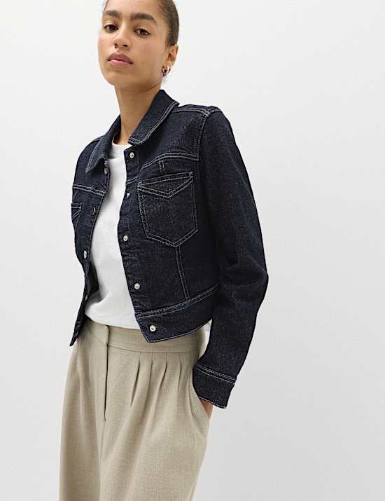 Denim Cropped Jacket
