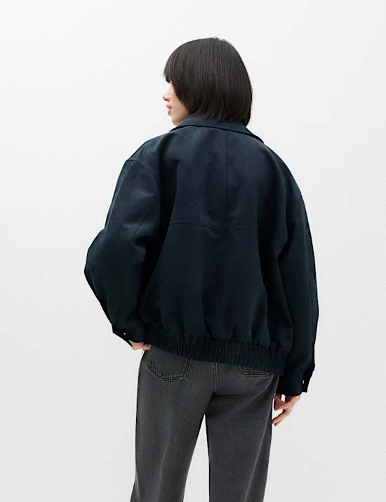 Suedette Bomber Jacket