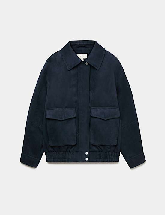 Blouson d'aviateur en su&eacute;dine