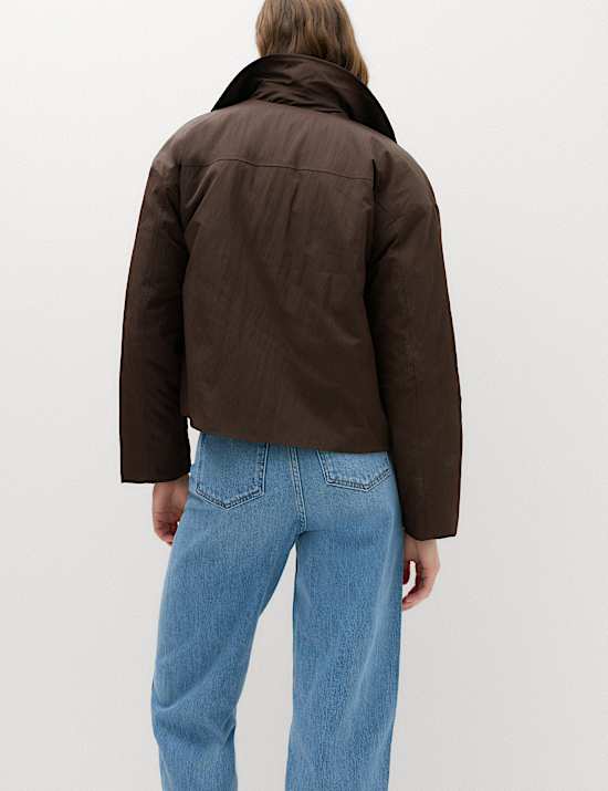Padded Collared Short Jacket