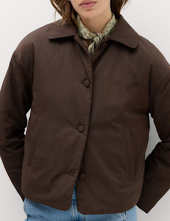 Padded Collared Short Jacket