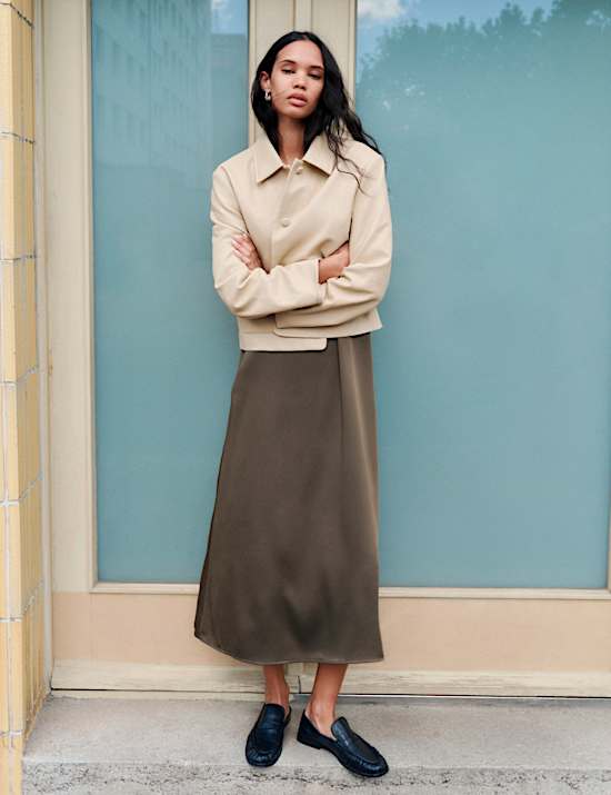 Faux Leather Padded Short Jacket
