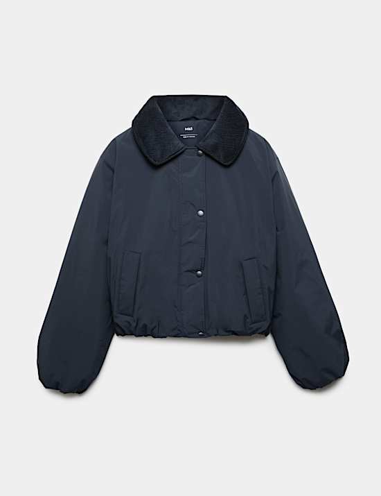 Thermowarmth&trade; Cord Collar Short Padded Jacket