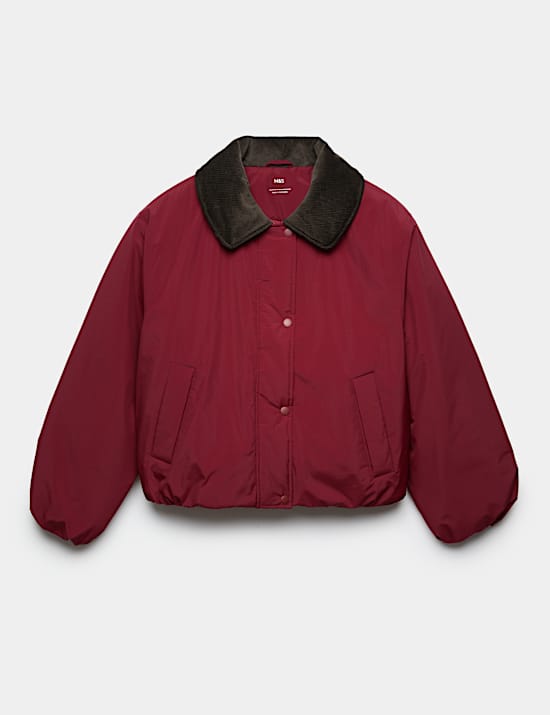 Thermowarmth&trade; Cord Collar Short Padded Jacket