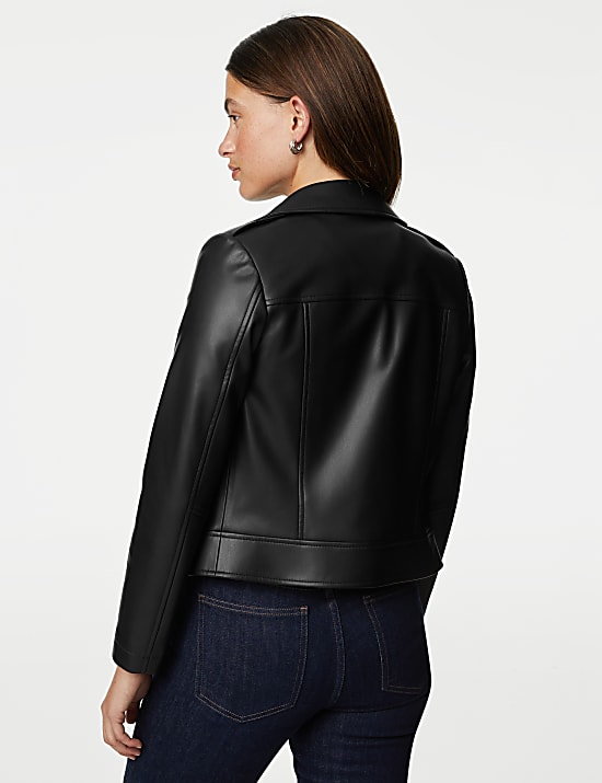 Motorkářská bunda z umělé kůže